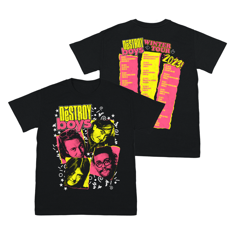 Tiger Beat Black Tour Tee – Destroy Boys