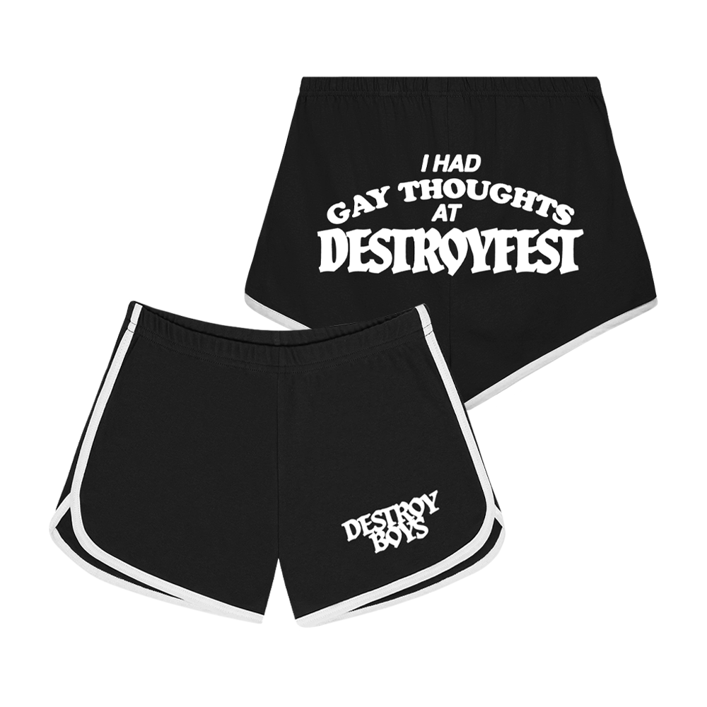 Destroy Fest black booty shorts